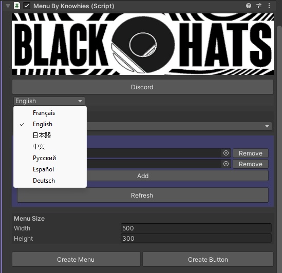 Menu - BlackHatsStudio