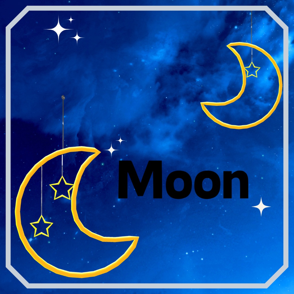 【VRChat想定】moon ピアス