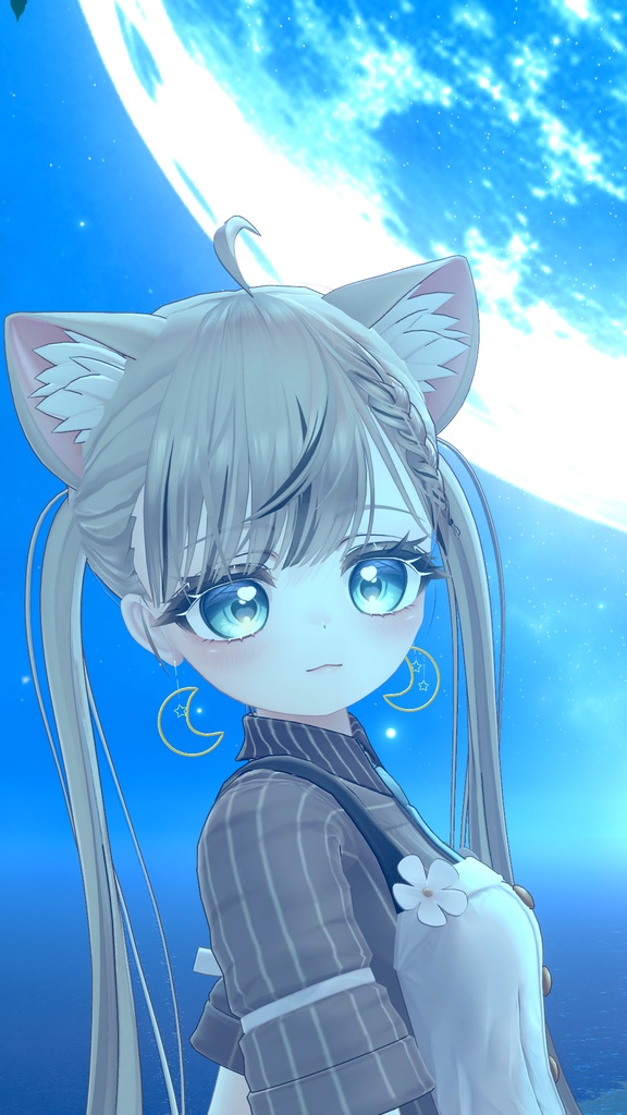 【VRChat想定】moon ピアス