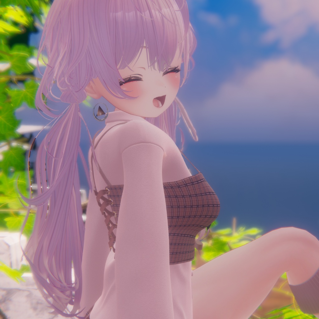 【VRChat想定】woodピアス