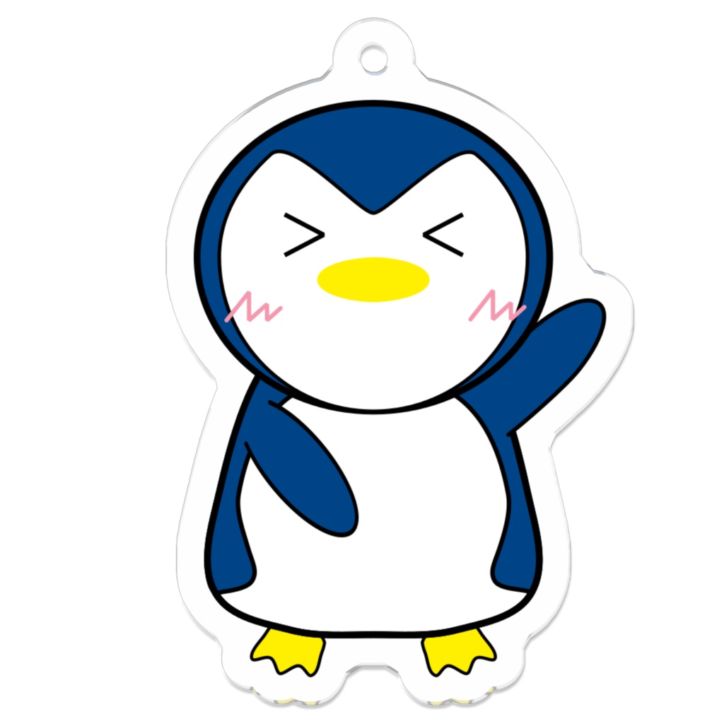 青ペンギン アクリルキーホルダー