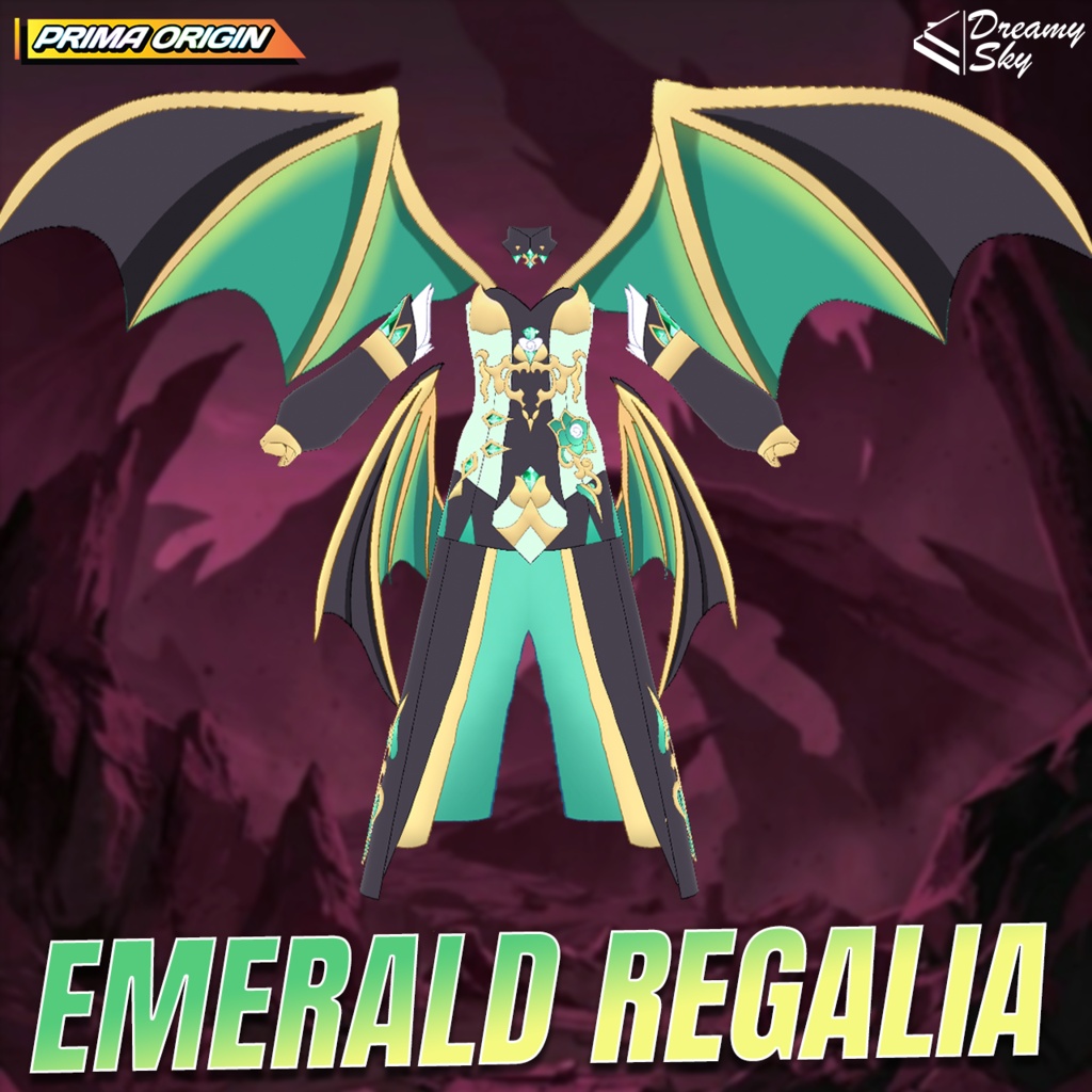 🔥 Infernal Regalia - Series 01 | Fantasy Dragon Outfit Set for VRoid 🐉
