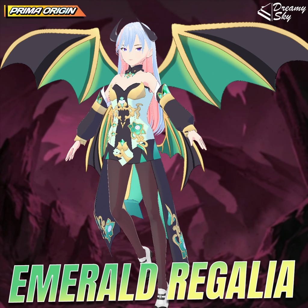 🔥 Infernal Regalia - Series 01 | Fantasy Dragon Outfit Set for VRoid 🐉