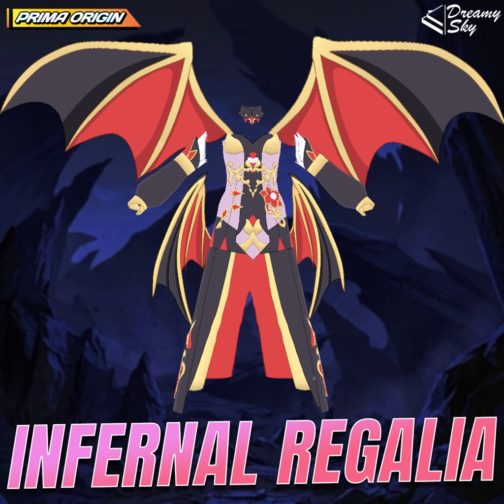 🔥 Infernal Regalia - Series 01 | Fantasy Dragon Outfit Set for VRoid 🐉