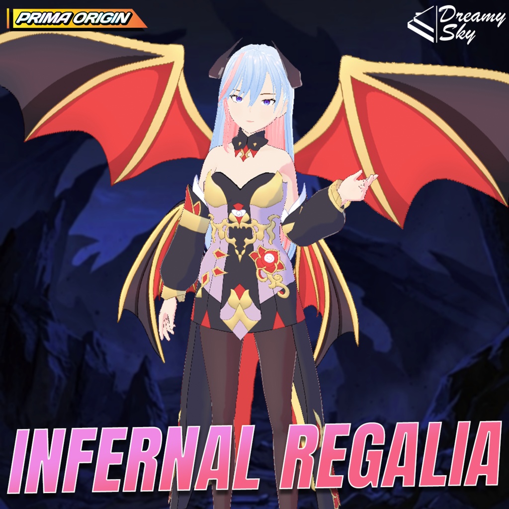 🔥 Infernal Regalia - Series 01 | Fantasy Dragon Outfit Set for VRoid 🐉