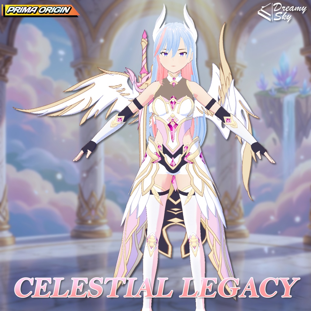 🌌 Celestial Legacy - Series 01 | Angelic Heaven Outfit Set for VRoid 🕊️