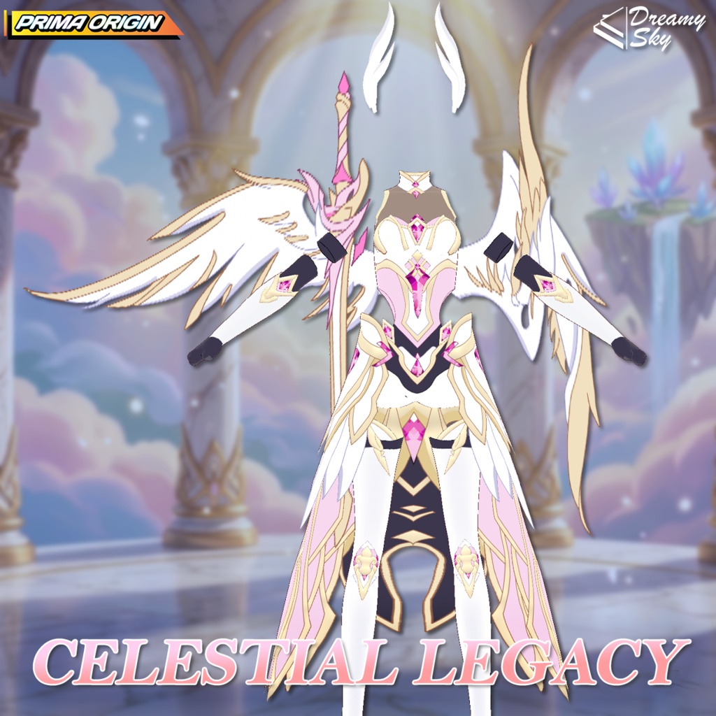 🌌 Celestial Legacy - Series 01 | Angelic Heaven Outfit Set for VRoid 🕊️