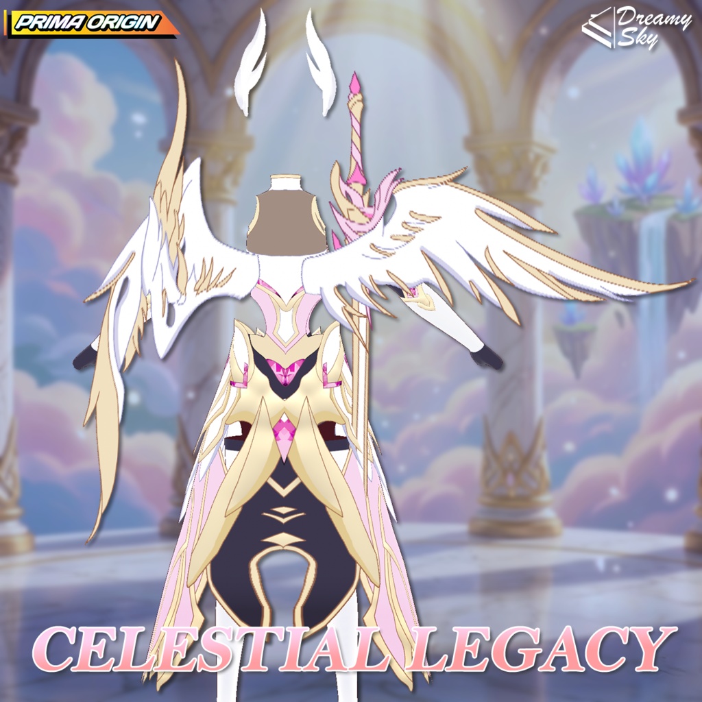🌌 Celestial Legacy - Series 01 | Angelic Heaven Outfit Set for VRoid 🕊️