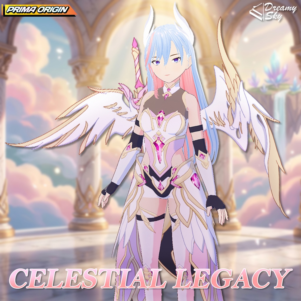 🌌 Celestial Legacy - Series 01 | Angelic Heaven Outfit Set for VRoid 🕊️