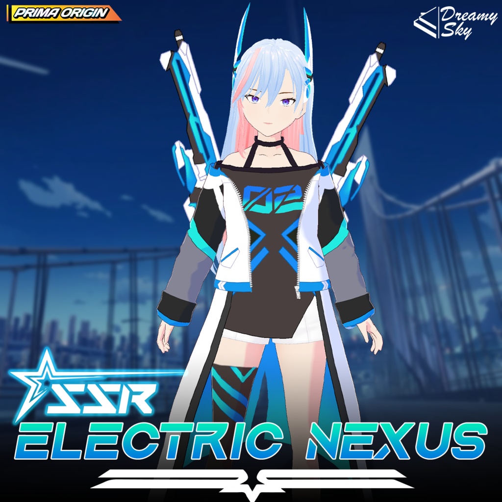 ⚡ Neon Armor Line - Series 01 | Cyberpunk Techwear Suit for VRoid 🤖