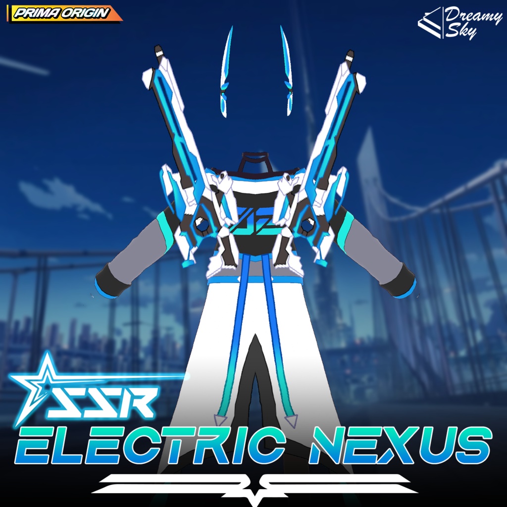 ⚡ Neon Armor Line - Series 01 | Cyberpunk Techwear Suit for VRoid 🤖