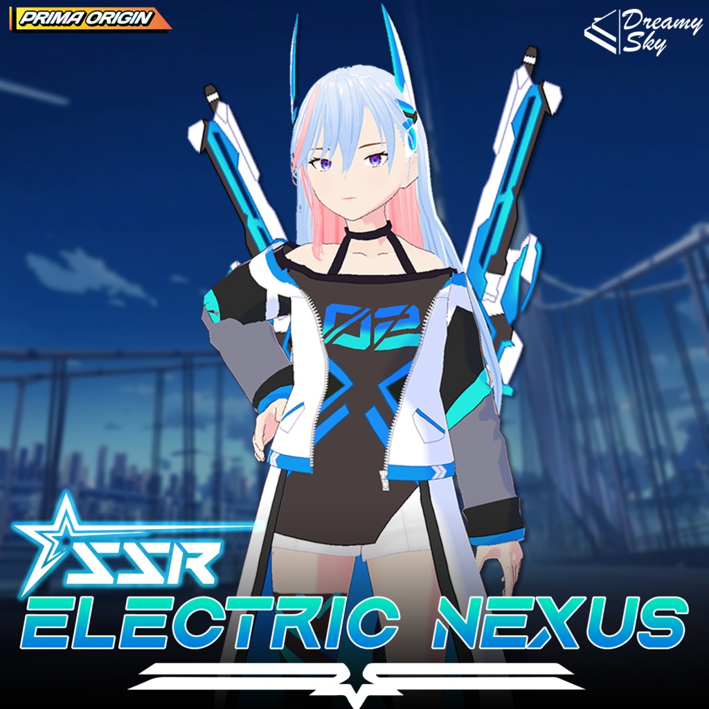 ⚡ Neon Armor Line - Series 01 | Cyberpunk Techwear Suit for VRoid 🤖
