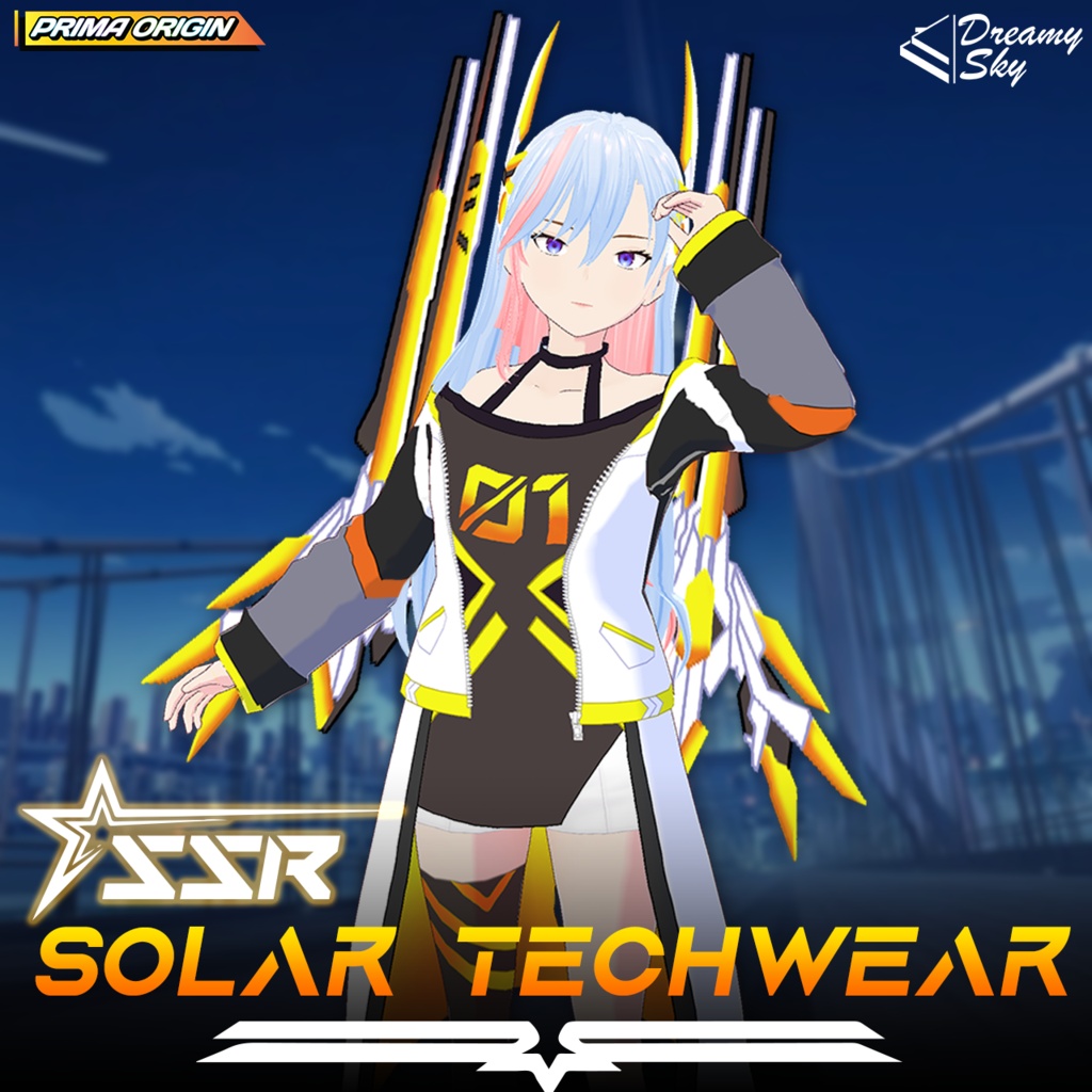 ⚡ Neon Armor Line - Series 01 | Cyberpunk Techwear Suit for VRoid 🤖
