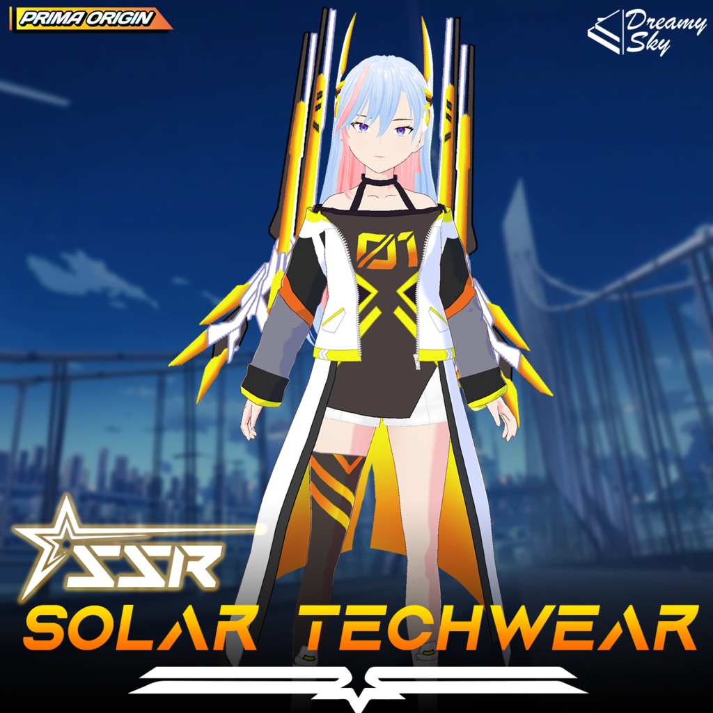 ⚡ Neon Armor Line - Series 01 | Cyberpunk Techwear Suit for VRoid 🤖