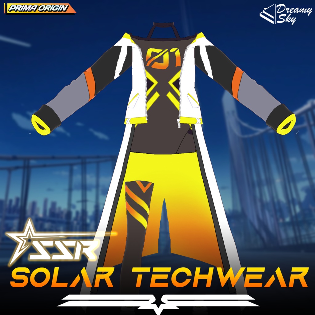⚡ Neon Armor Line - Series 01 | Cyberpunk Techwear Suit for VRoid 🤖