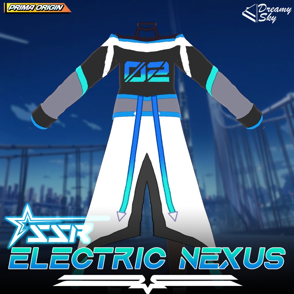 ⚡ Neon Armor Line - Series 01 | Cyberpunk Techwear Suit for VRoid 🤖