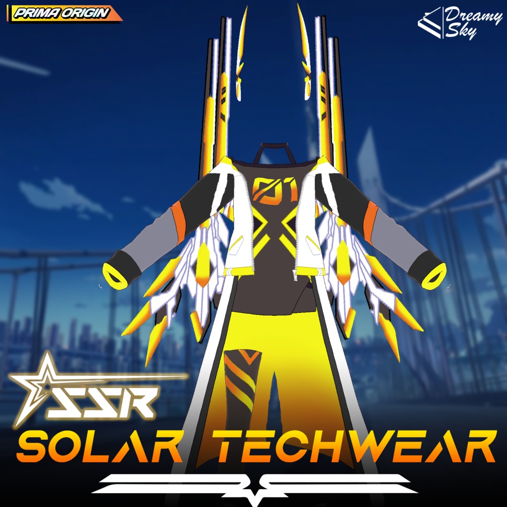 ⚡ Neon Armor Line - Series 01 | Cyberpunk Techwear Suit for VRoid 🤖