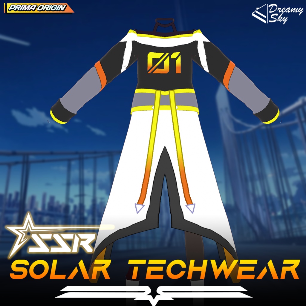 ⚡ Neon Armor Line - Series 01 | Cyberpunk Techwear Suit for VRoid 🤖