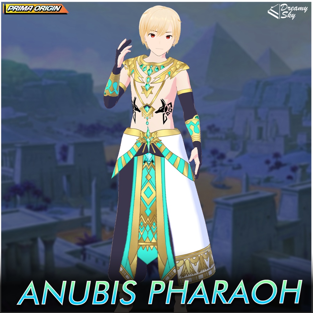 🏺 Sacred Pharaoh - Series 01 | Egyptian Royal Outfit Set for Male VRoid 👑