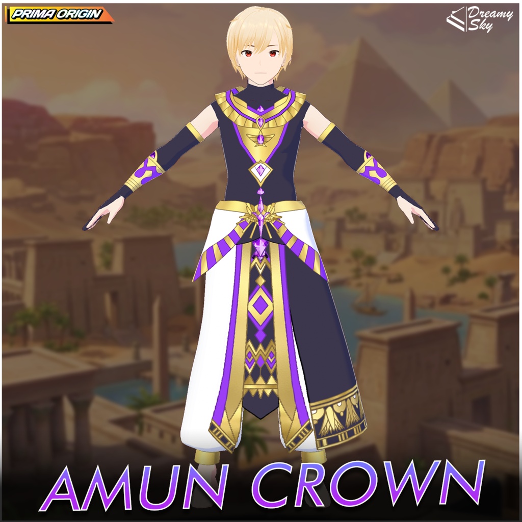 🏺 Sacred Pharaoh - Series 01 | Egyptian Royal Outfit Set for Male VRoid 👑