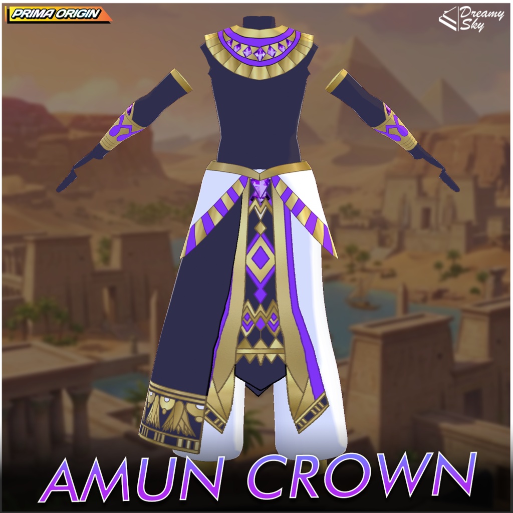 🏺 Sacred Pharaoh - Series 01 | Egyptian Royal Outfit Set for Male VRoid 👑