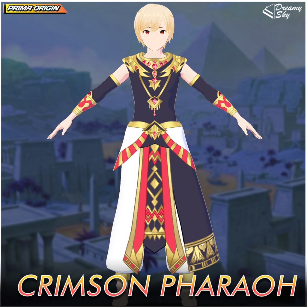 🏺 Sacred Pharaoh - Series 01 | Egyptian Royal Outfit Set for Male VRoid 👑