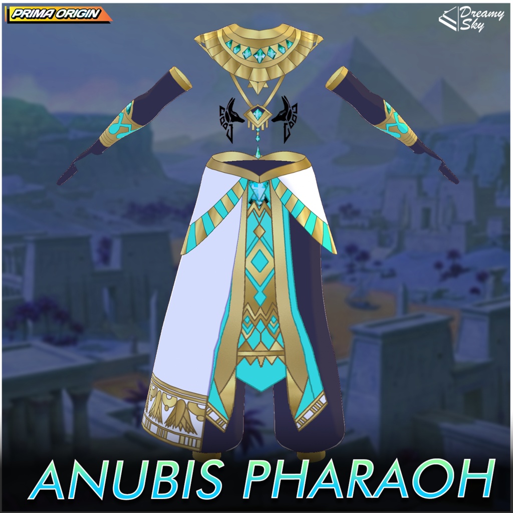 🏺 Sacred Pharaoh - Series 01 | Egyptian Royal Outfit Set for Male VRoid 👑