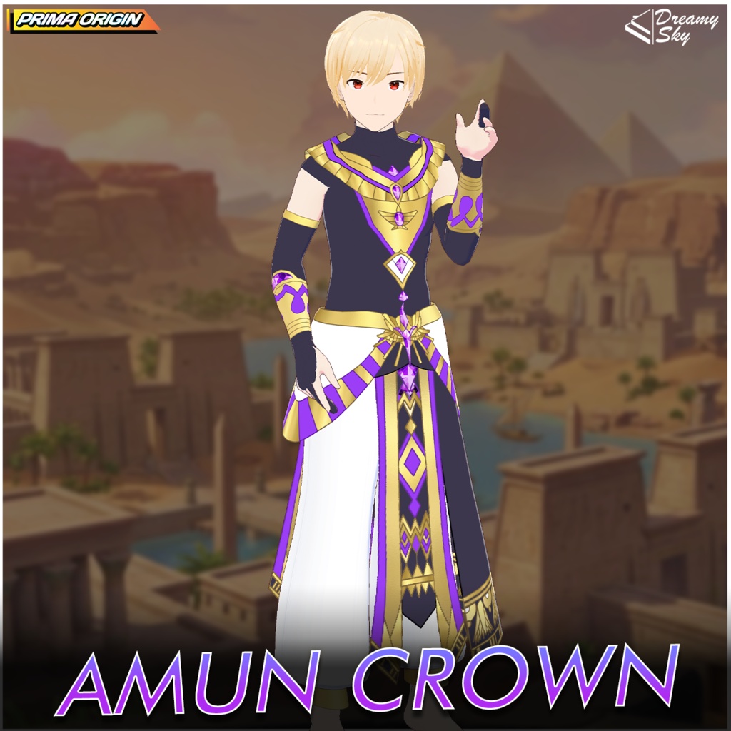 🏺 Sacred Pharaoh - Series 01 | Egyptian Royal Outfit Set for Male VRoid 👑