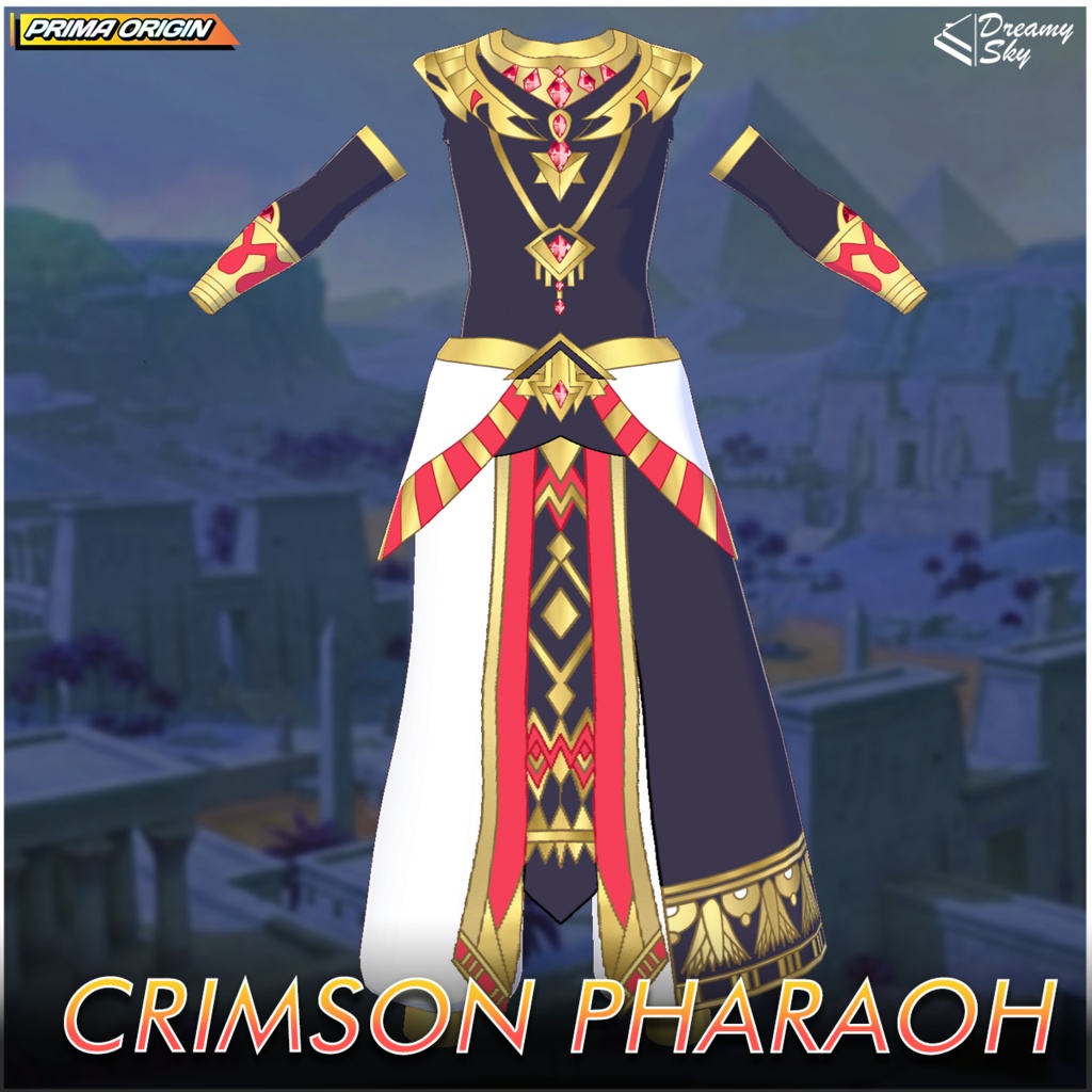 🏺 Sacred Pharaoh - Series 01 | Egyptian Royal Outfit Set for Male VRoid 👑