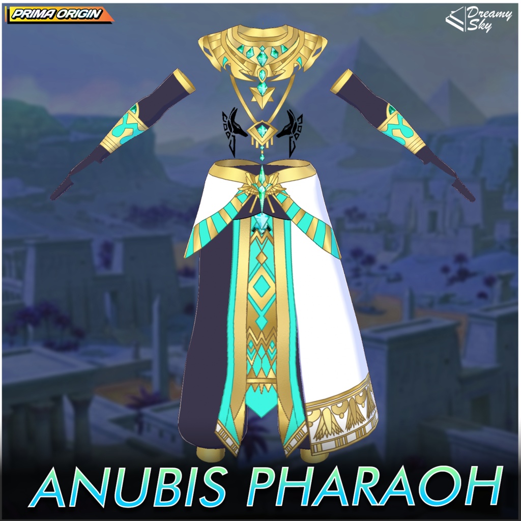 🏺 Sacred Pharaoh - Series 01 | Egyptian Royal Outfit Set for Male VRoid 👑