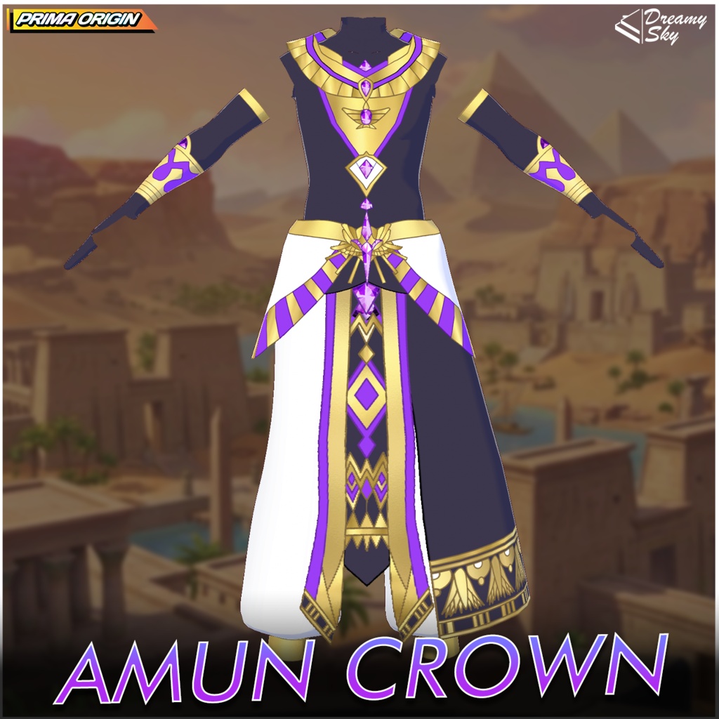 🏺 Sacred Pharaoh - Series 01 | Egyptian Royal Outfit Set for Male VRoid 👑