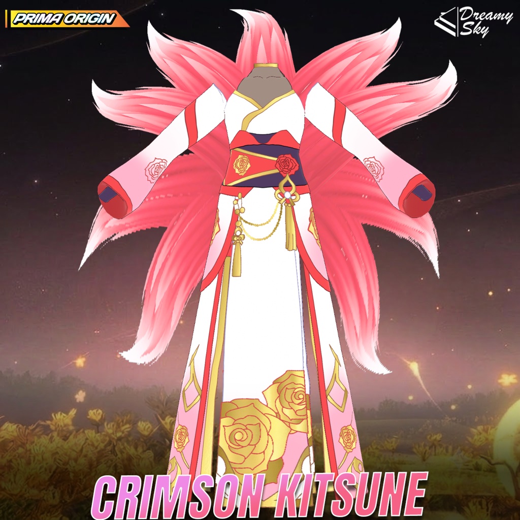 🦊 Enchanted Kitsune - Series 01 | VRoid Texture Outfit Set 🌸