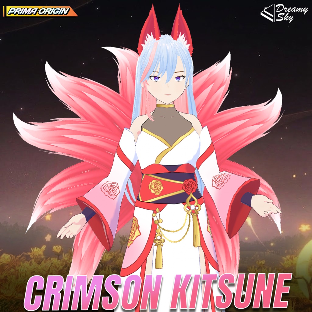 🦊 Enchanted Kitsune - Series 01 | VRoid Texture Outfit Set 🌸