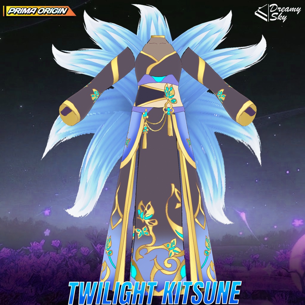 🦊 Enchanted Kitsune - Series 01 | VRoid Texture Outfit Set 🌸