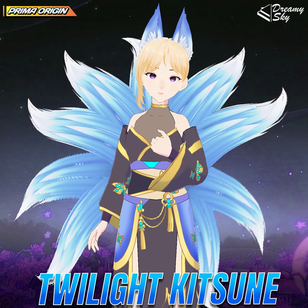 🦊 Enchanted Kitsune - Series 01 | VRoid Texture Outfit Set 🌸