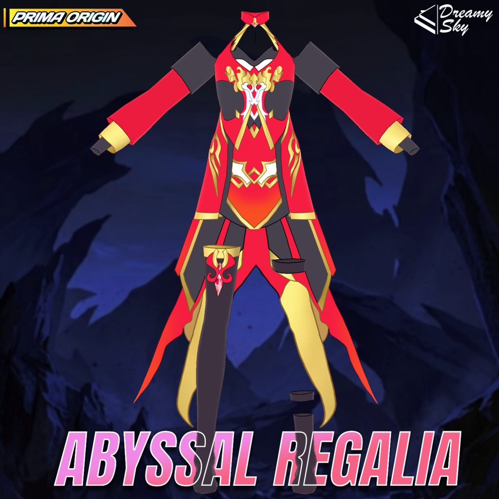 🔥 Abyssal Regalia | Demon Lord Outfit Set for VRoid 👹