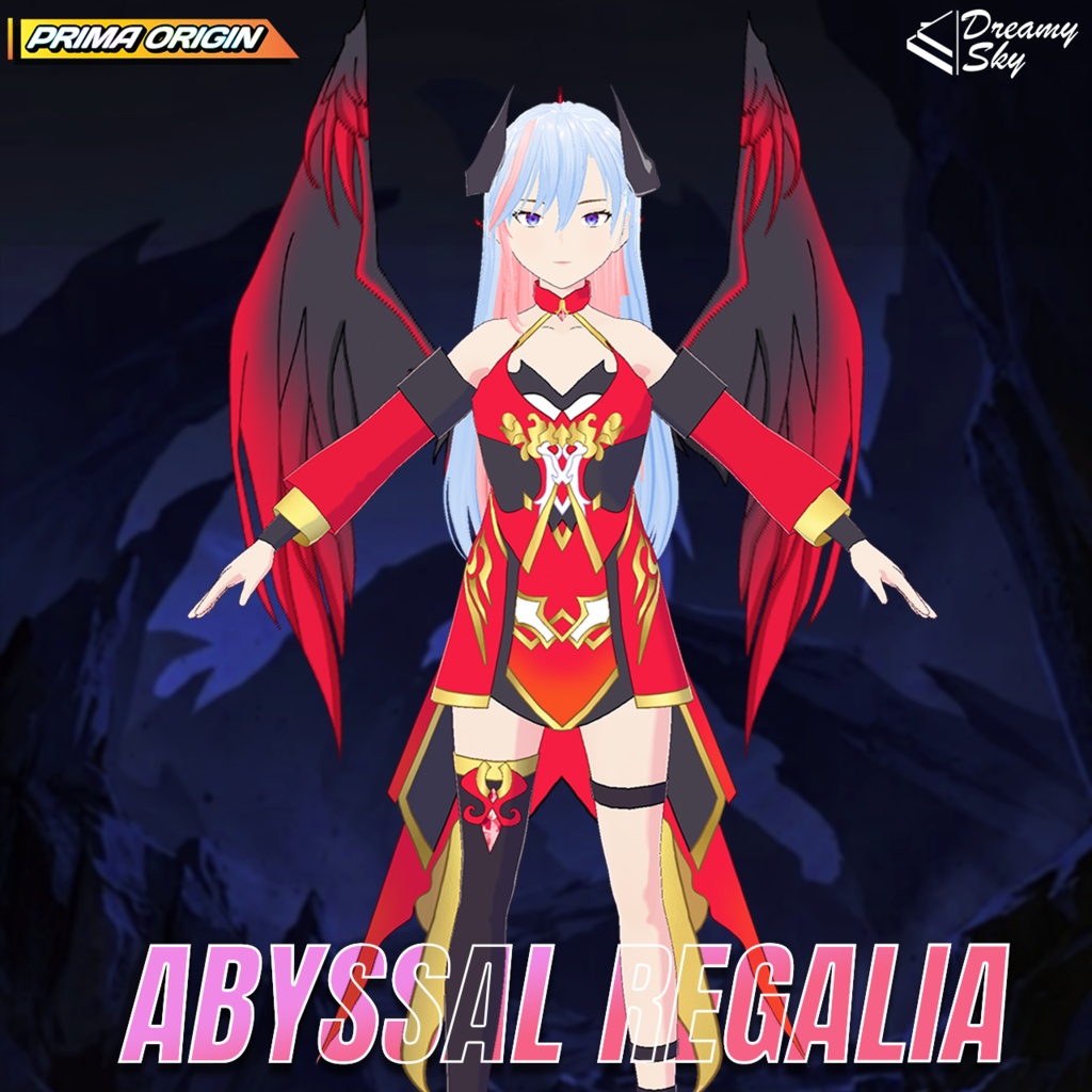 🔥 Abyssal Regalia | Demon Lord Outfit Set for VRoid 👹