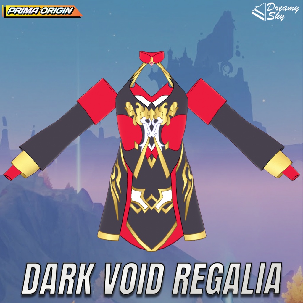 🌑 Dark Void Regalia | Void Lord Outfit Set for VRoid 🖤