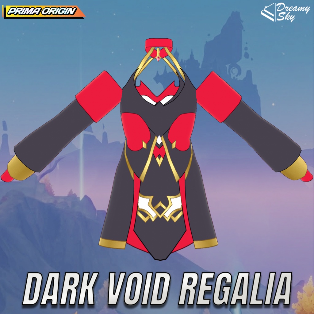 🌑 Dark Void Regalia | Void Lord Outfit Set for VRoid 🖤
