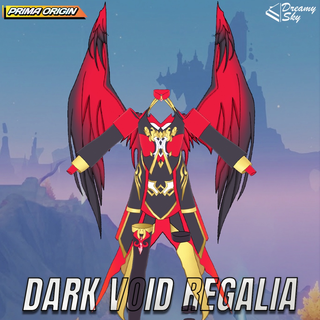🌑 Dark Void Regalia | Void Lord Outfit Set for VRoid 🖤
