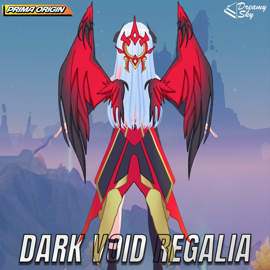 🌑 Dark Void Regalia | Void Lord Outfit Set for VRoid 🖤