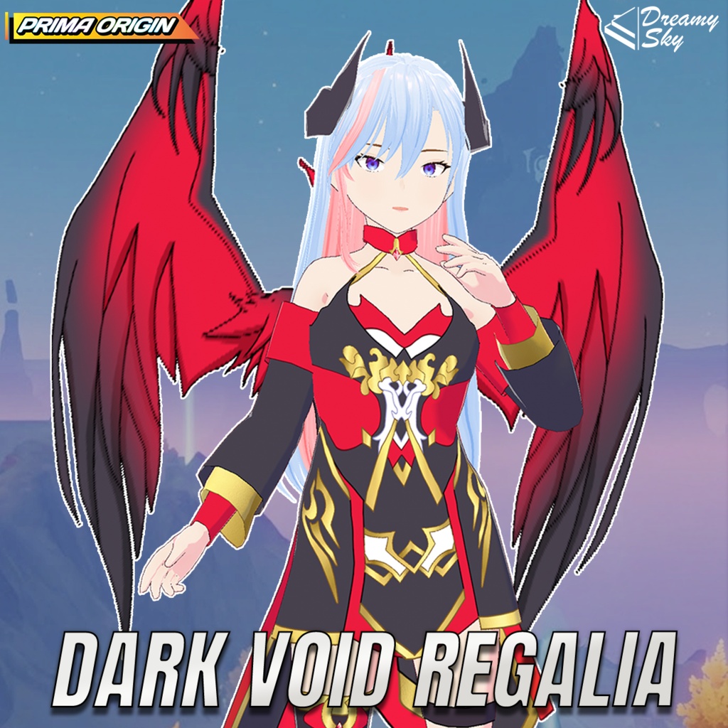 🌑 Dark Void Regalia | Void Lord Outfit Set for VRoid 🖤