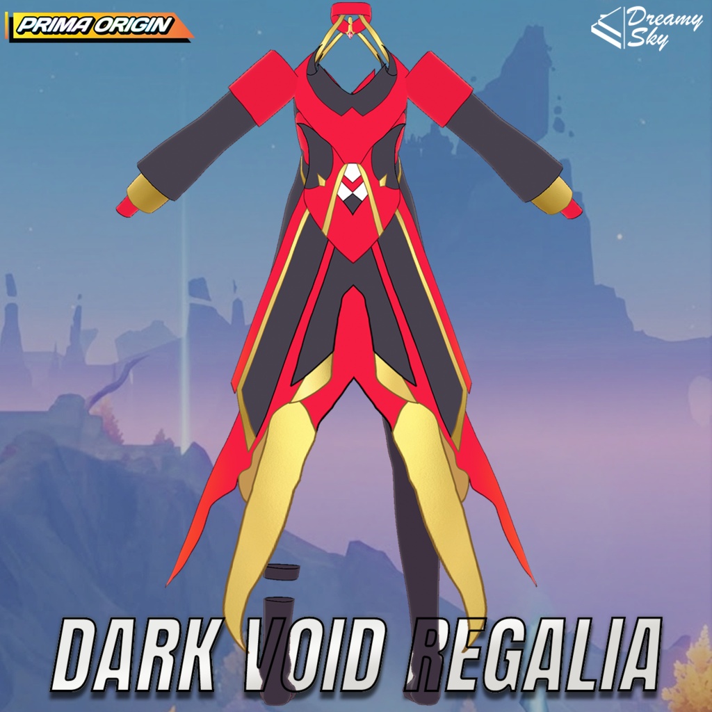 🌑 Dark Void Regalia | Void Lord Outfit Set for VRoid 🖤