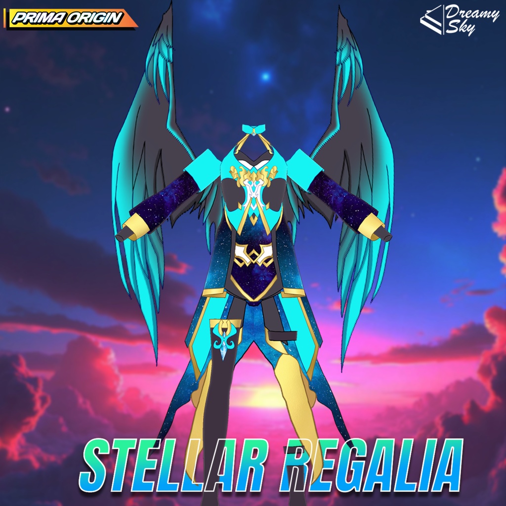 🌌 Stellar Regalia | Galaxy Void Outfit Set for VRoid 🌌