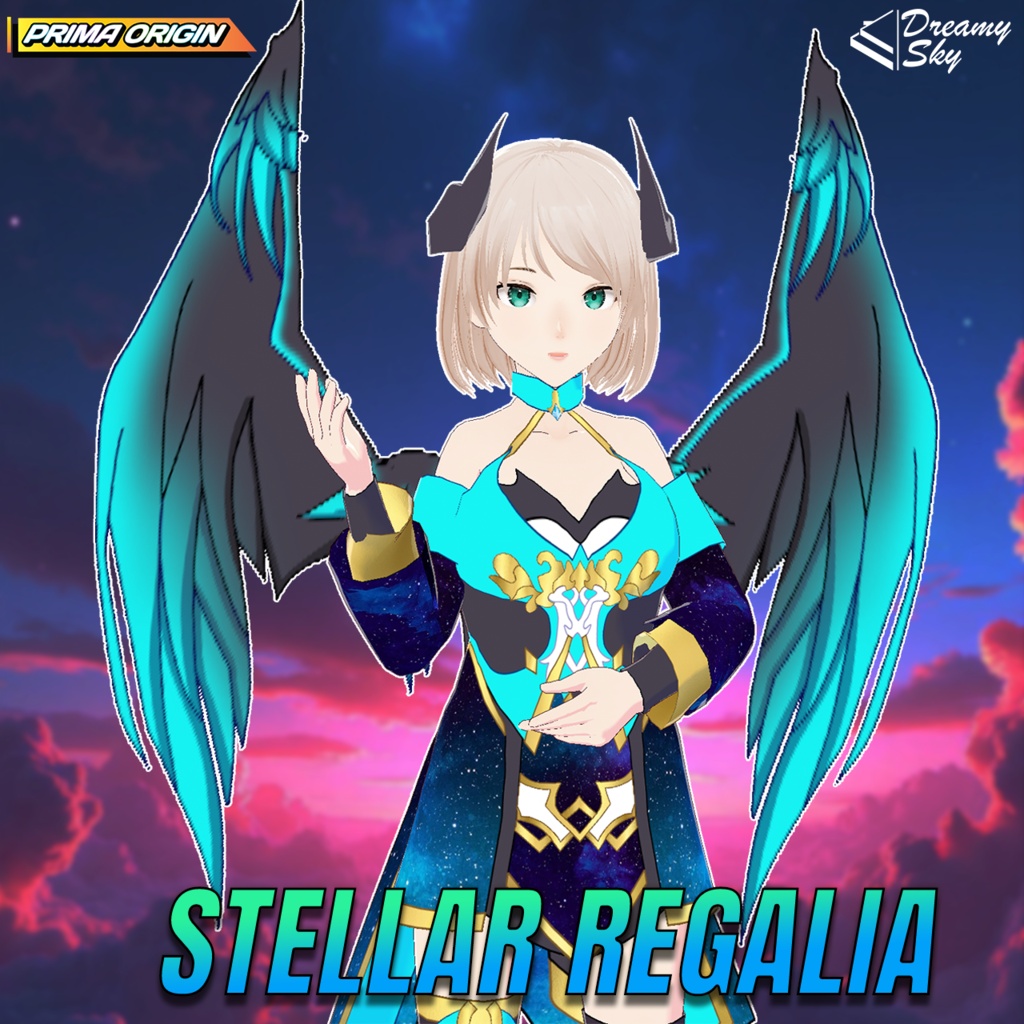 🌌 Stellar Regalia | Galaxy Void Outfit Set for VRoid 🌌