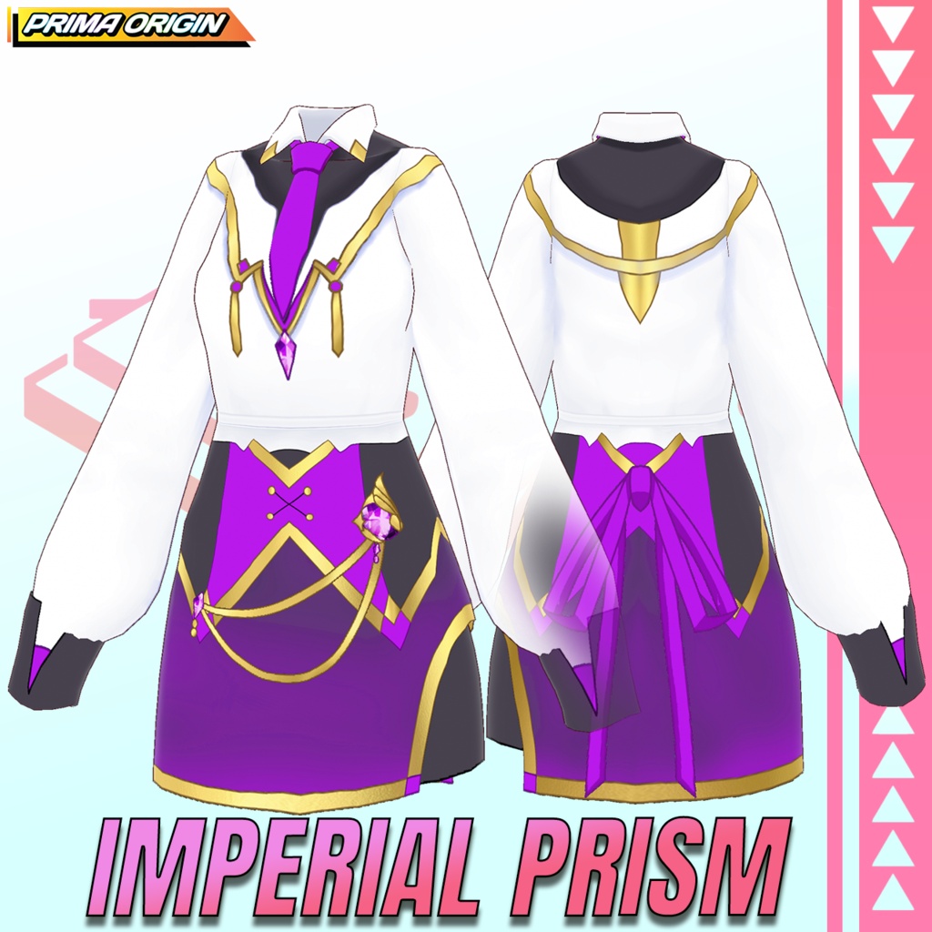 【無料/FREE】Imperial Prism / インペリアル・プリズム衣装セット【VRoid正式版 / 8色展開】