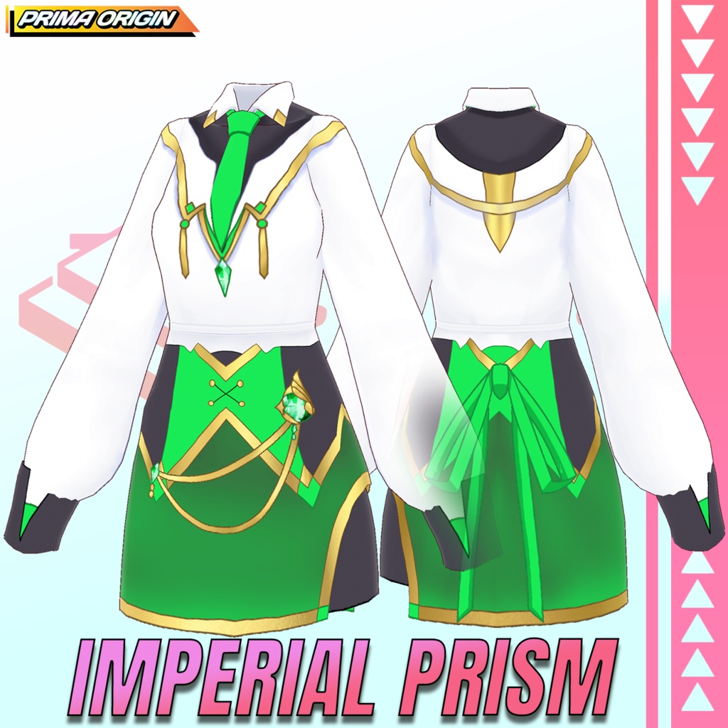【無料/FREE】Imperial Prism / インペリアル・プリズム衣装セット【VRoid正式版 / 8色展開】