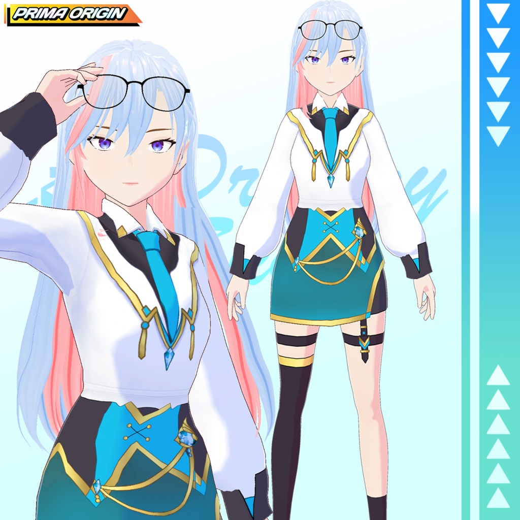 【無料/FREE】Imperial Prism / インペリアル・プリズム衣装セット【VRoid正式版 / 8色展開】