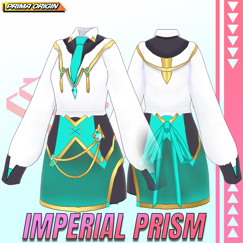 【無料/FREE】Imperial Prism / インペリアル・プリズム衣装セット【VRoid正式版 / 8色展開】