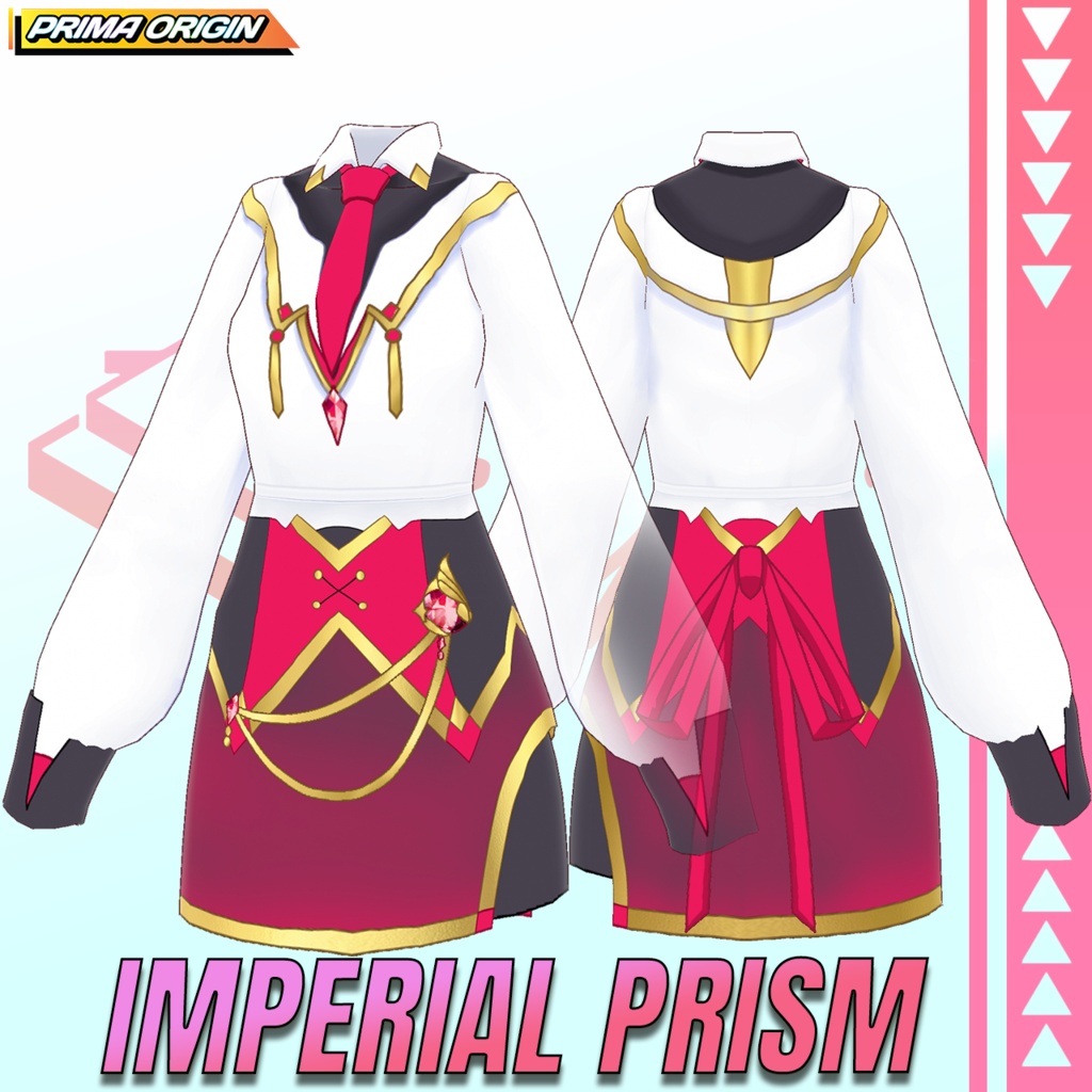 【無料/FREE】Imperial Prism / インペリアル・プリズム衣装セット【VRoid正式版 / 8色展開】